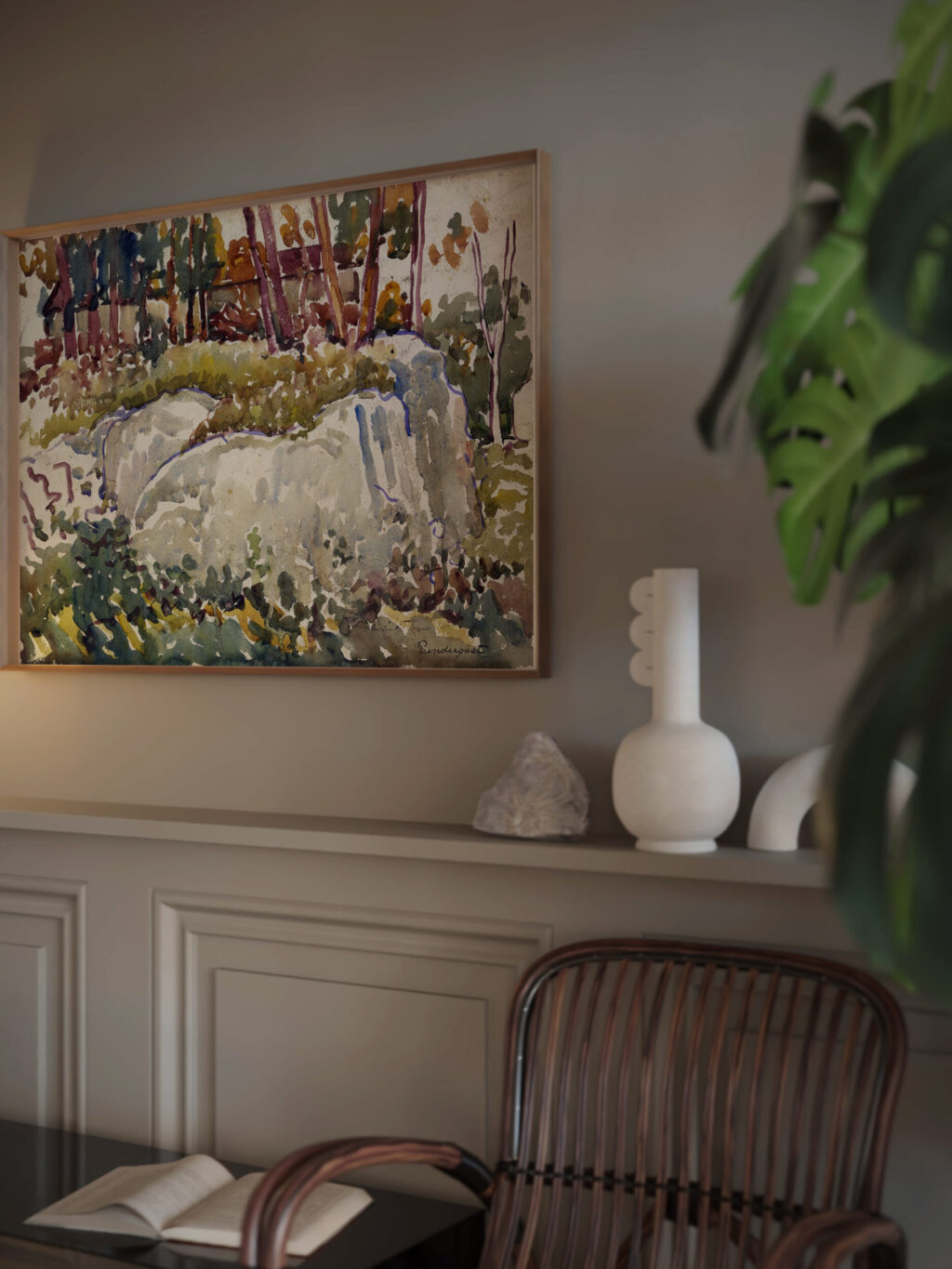 Rocks Maine ca. 1913 1915 Maurice Prendergast video mockup