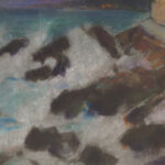 Rocky Seashore with Cypresses 1925 1928 Zolo Palugyay 8 mockup