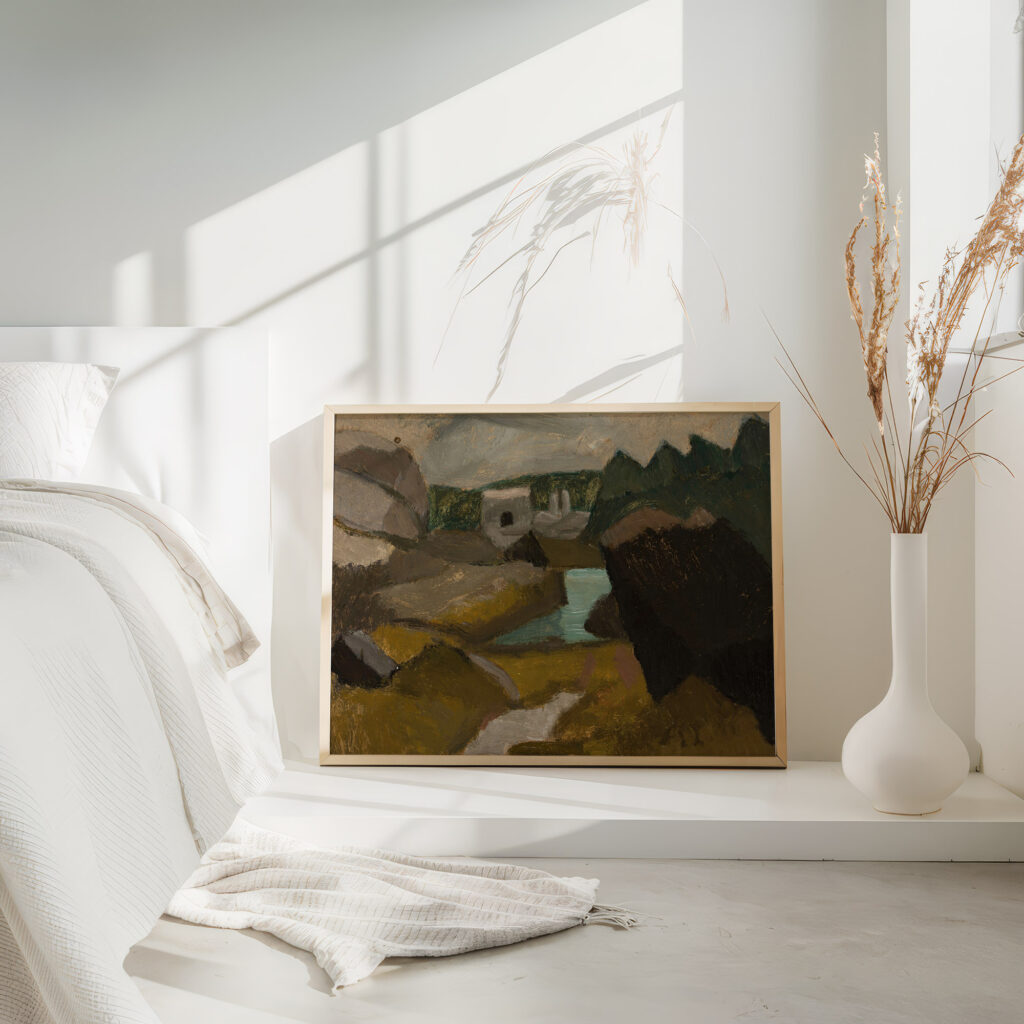 Rocky landscape with water 1911 Tadeusz Makowski 4 mockup