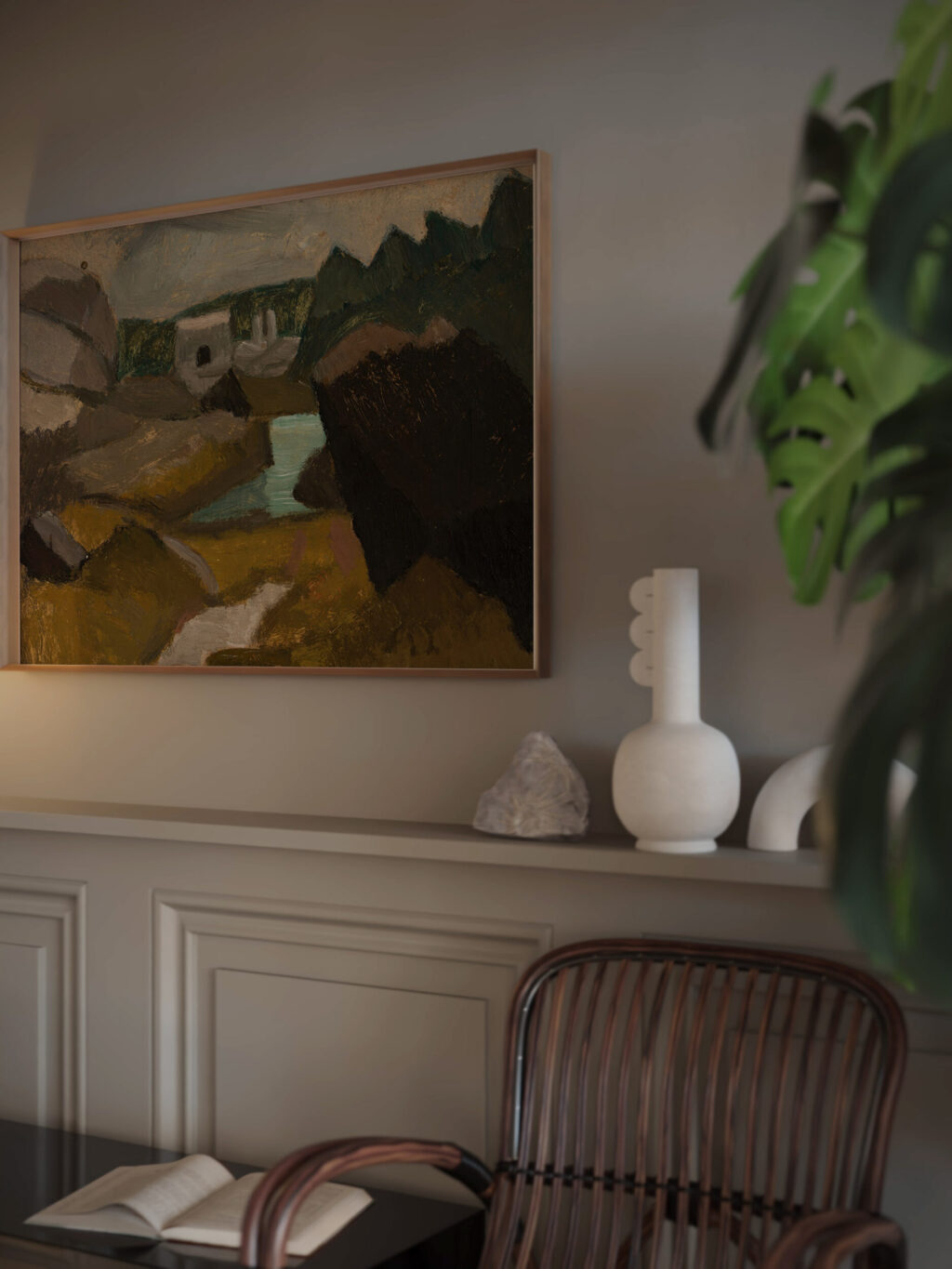 Rocky landscape with water 1911 Tadeusz Makowski video mockup