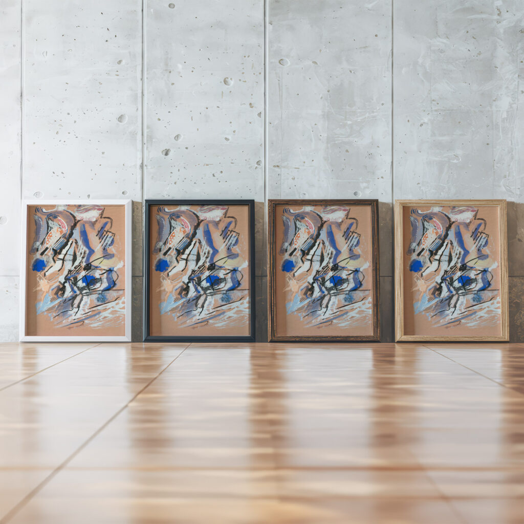 Rod komposisjon Kai Fjell framed posters mockup