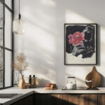 Rode roos 1874 Carel Adolph Lion Cachet 6 mockup