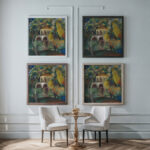 Rokoko 1912 August Macke framed posters mockup