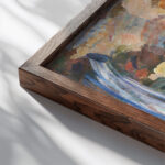 Romantic Fantasy II 1919 1921 Edvard Weie close up dark wood mockup