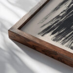 Romantische avond 1918 Erich Wichmann close up dark wood mockup