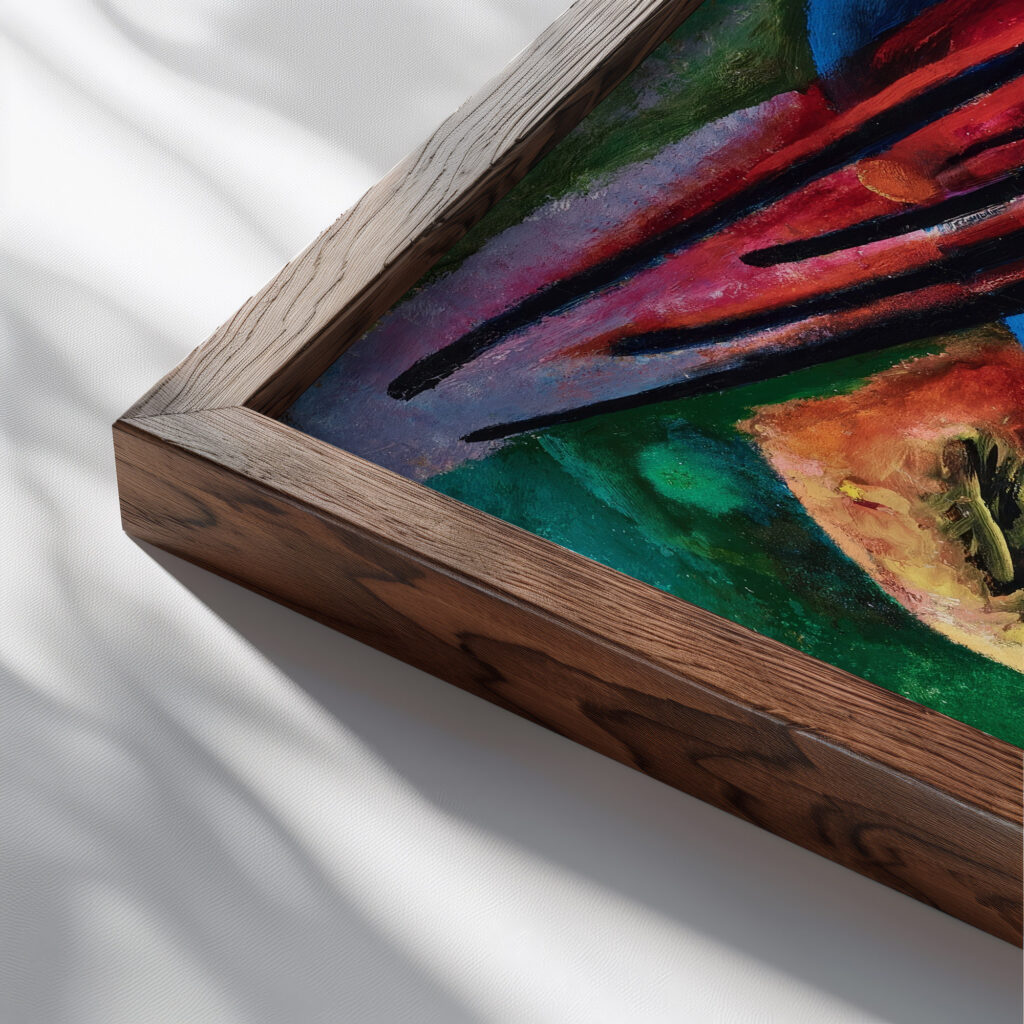 Rondo 1923 Rudolf Bauer close up dark wood mockup