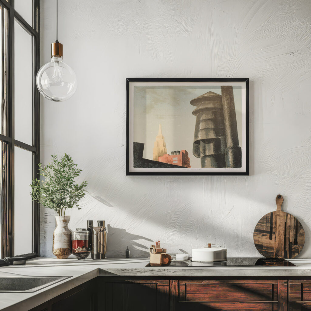 Roof and Sky 1939 Louis Lozowick 6 mockup