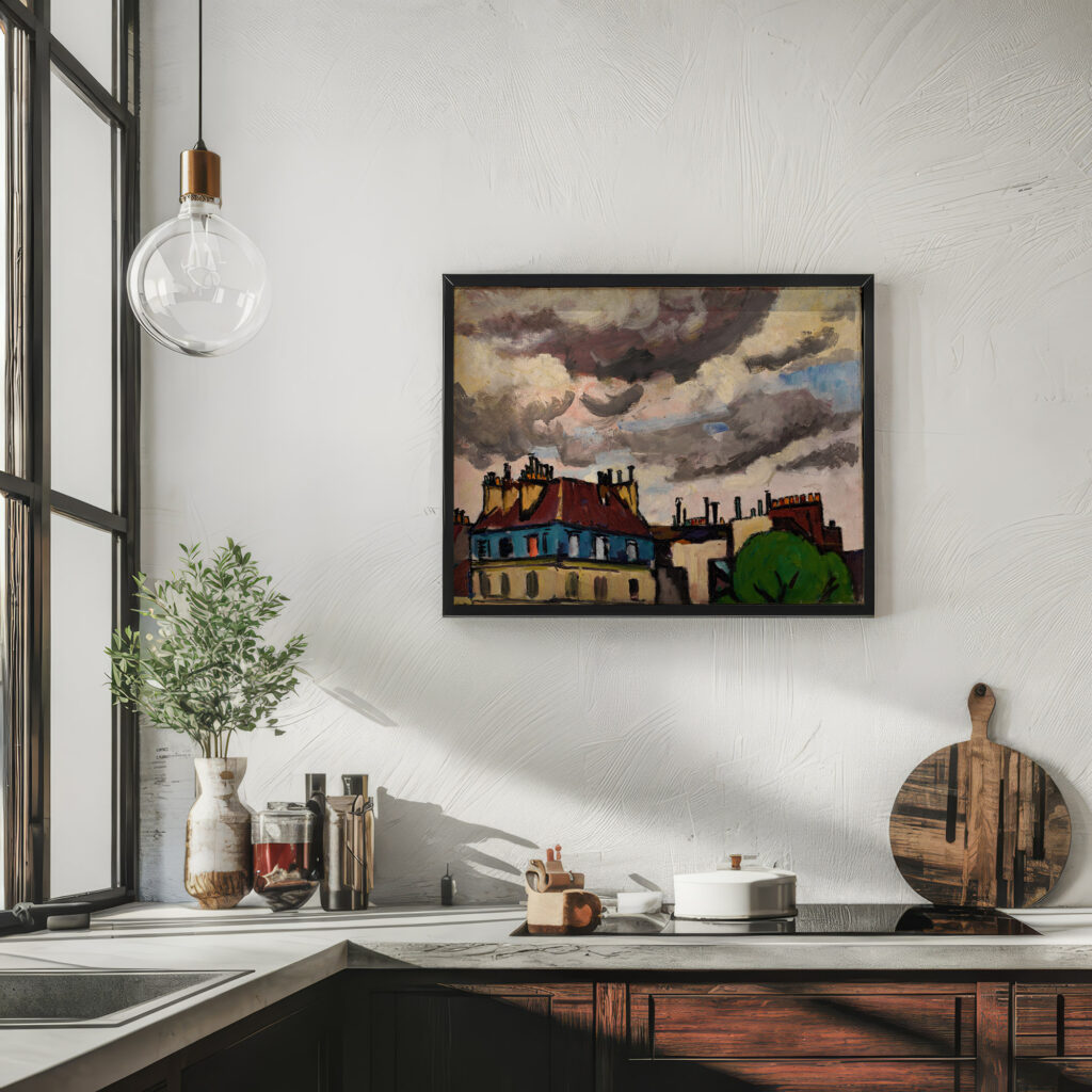 Rooftops and Clouds Paris 1910 1912 Henry Lyman Sayen 6 mockup