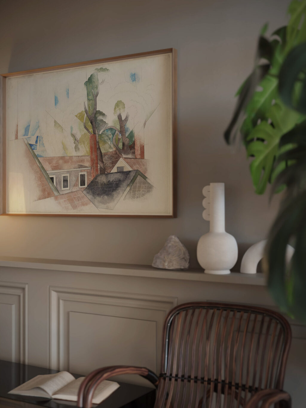 Rooftops and Trees 1918 Charles Demuth video mockup