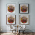 Roosa korvaga marklaud 2008 Tiit Paasuke framed posters mockup