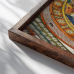 Roosali von Indien Roosali von Rusland Roosali von China Und Roosali von Jappan im Skt. AdolfRoosaGaarta 1922 Adolf Wolfli close up dark wood mockup