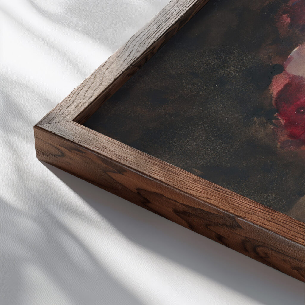 Roses Hercules Brabazon Brabazon close up dark wood mockup