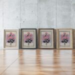 Roses framed posters mockup