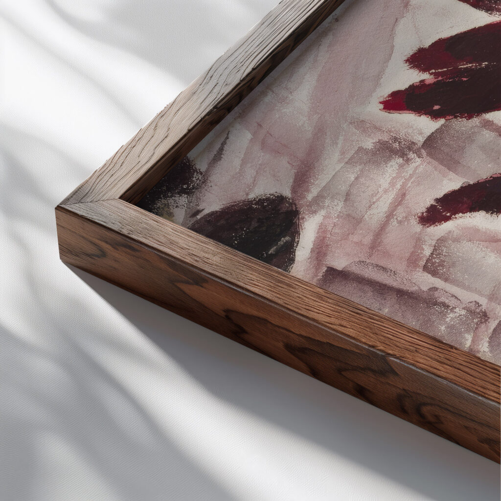 Rotbraune Tanne 1921 Christian Rohlfs close up dark wood mockup