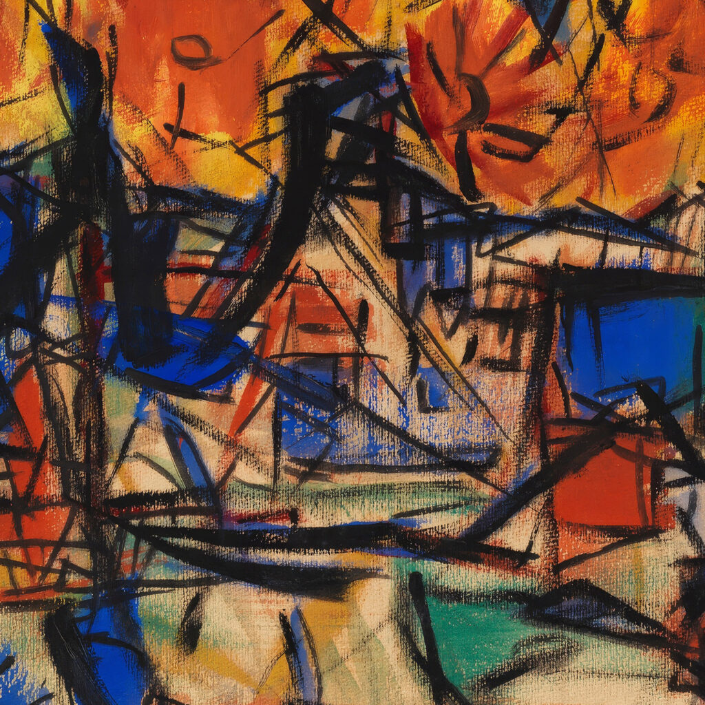 Rote Blumen in Vase 1919 Christian Rohlfs 8 mockup
