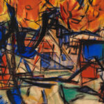 Rote Blumen in Vase 1919 Christian Rohlfs 8 mockup