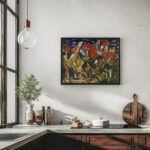 Rote Dacher unter Baumen 1913 Christian Rohlfs 6 mockup