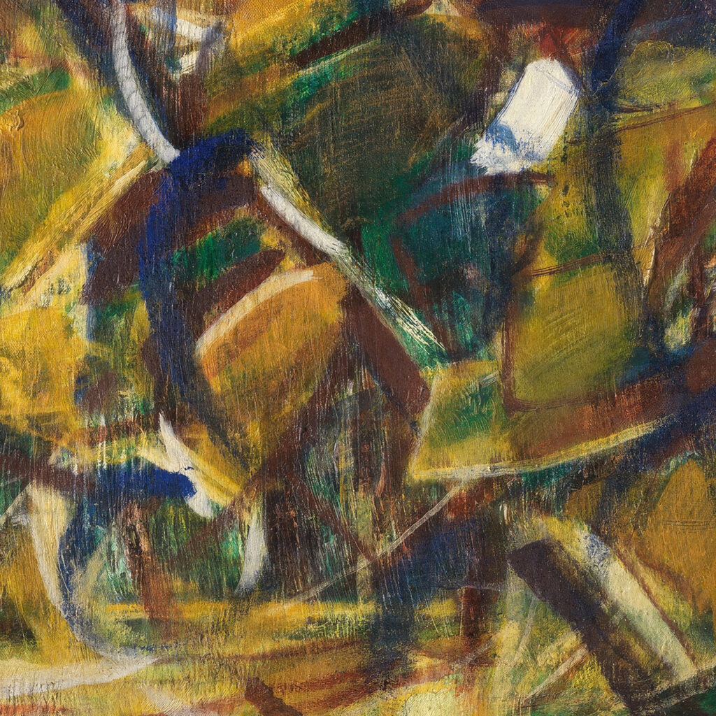 Rote Dacher unter Baumen 1913 Christian Rohlfs 8 mockup