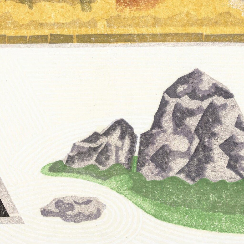 Rotstuin van de Ryoanji 1925 Kamei Tobei 8 mockup