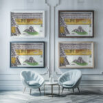 Rotstuin van de Ryoanji 1925 Kamei Tobei framed posters mockup