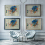 Route A Cagnes circa 1900 Pierre Auguste Renoir framed posters mockup