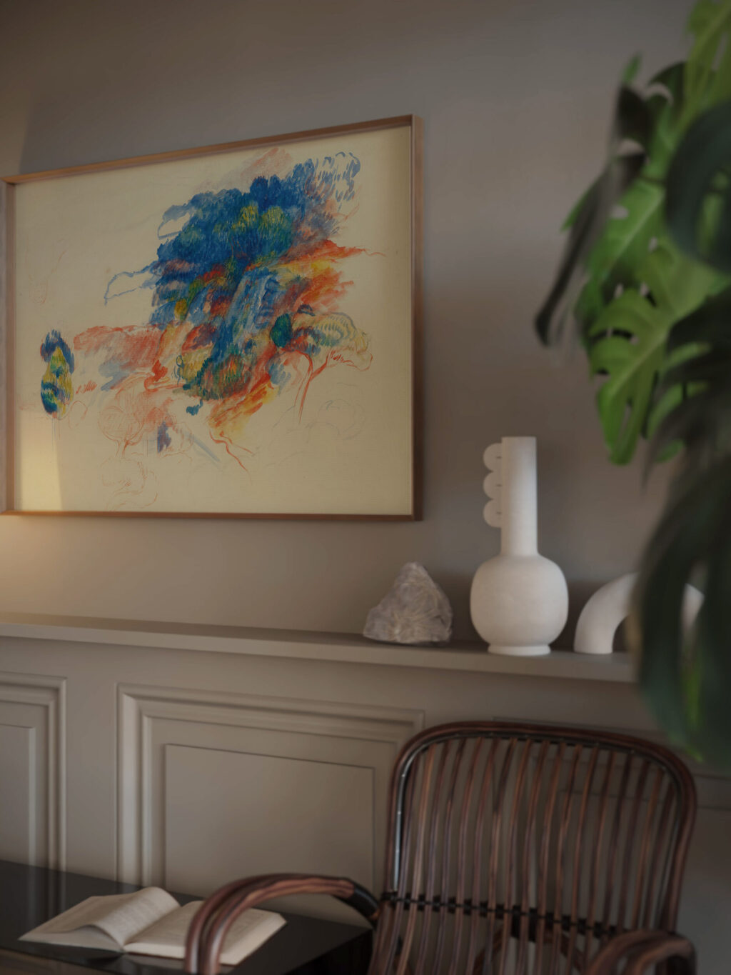 Route A Cagnes circa 1900 Pierre Auguste Renoir video mockup