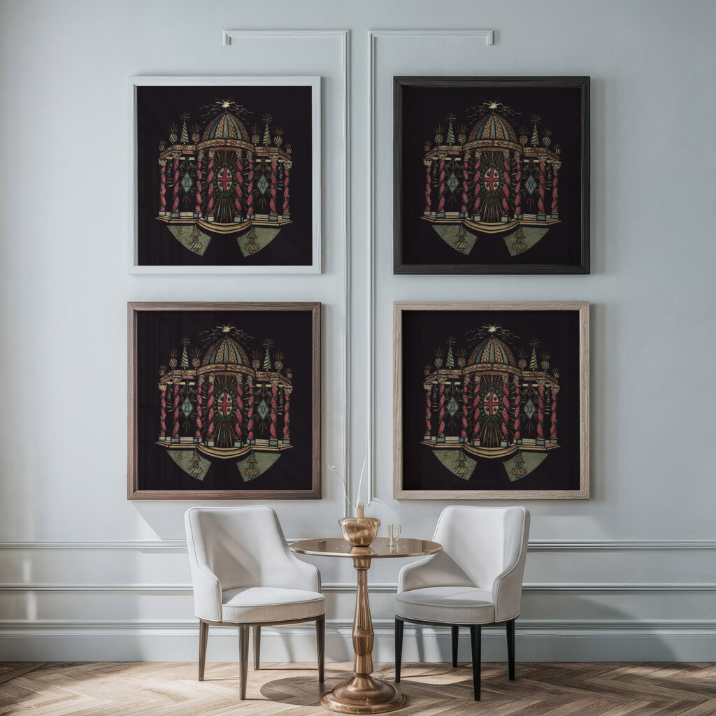 Royal Temple ca. 1780 Unknown framed posters mockup