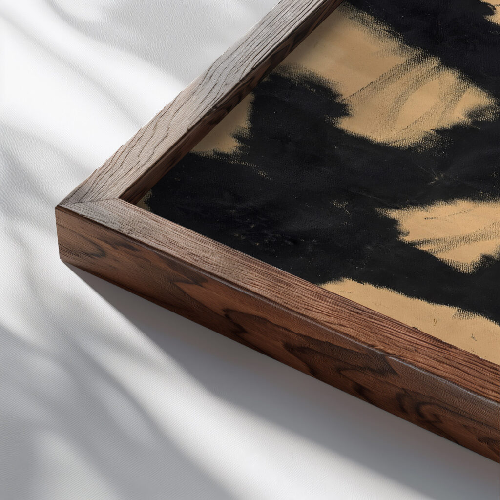 Rubing Day 1937 Louis Soutter close up dark wood mockup