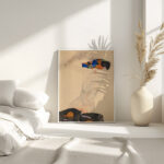 Ruckenakt mit buntem Tuch 1911 Egon Schiele 4 mockup