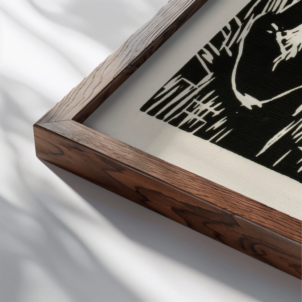 Ruckwarts gebeugter weiblicher Akt 1919 Lovis Corinth close up dark wood mockup