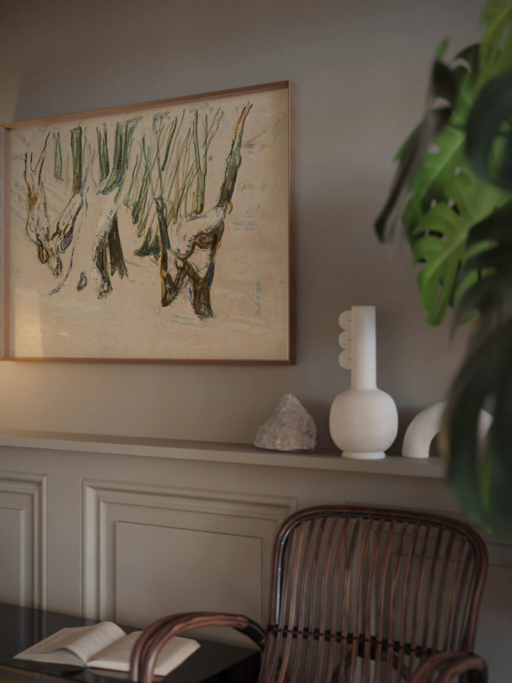 Rugged Trunks in Snow 1923–25 Edvard Munch video mockup