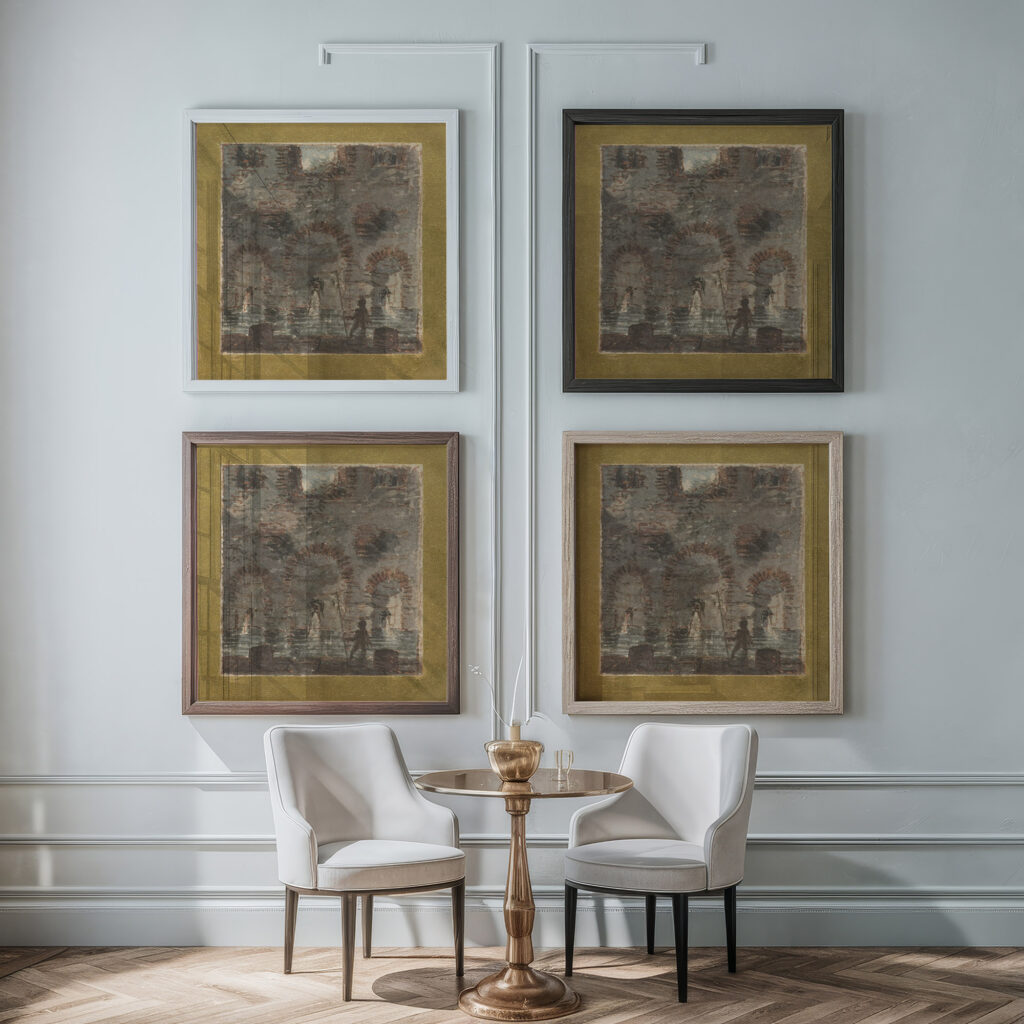 Ruine van een antiek badhuis 1787 1811 Victor Jean Nicolle framed posters mockup