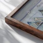 Ruins 1937 Frances Hodgkins close up dark wood mockup