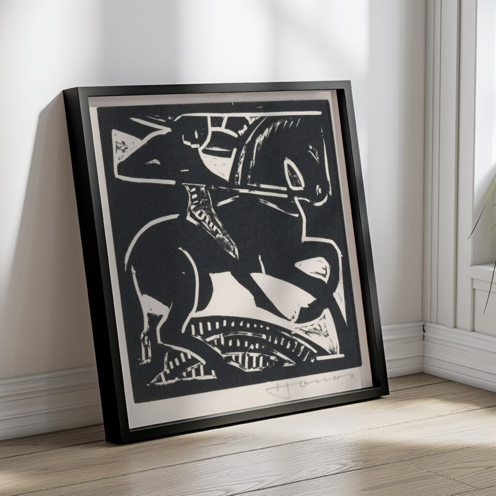 Ruiter op een paard 1888 Henri Jonas 4 mockup