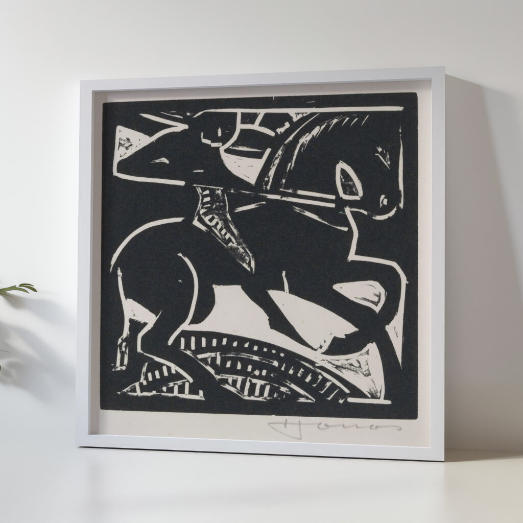 Ruiter op een paard 1888 Henri Jonas 5 mockup
