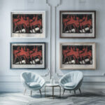 Ruiters te paard 1906 Reijer Stolk framed posters mockup