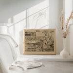 Russische Stadt. Radierung 1917 Paul Adolf Seehaus 4 mockup