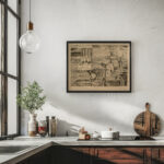 Russische Stadt. Radierung 1917 Paul Adolf Seehaus 6 mockup