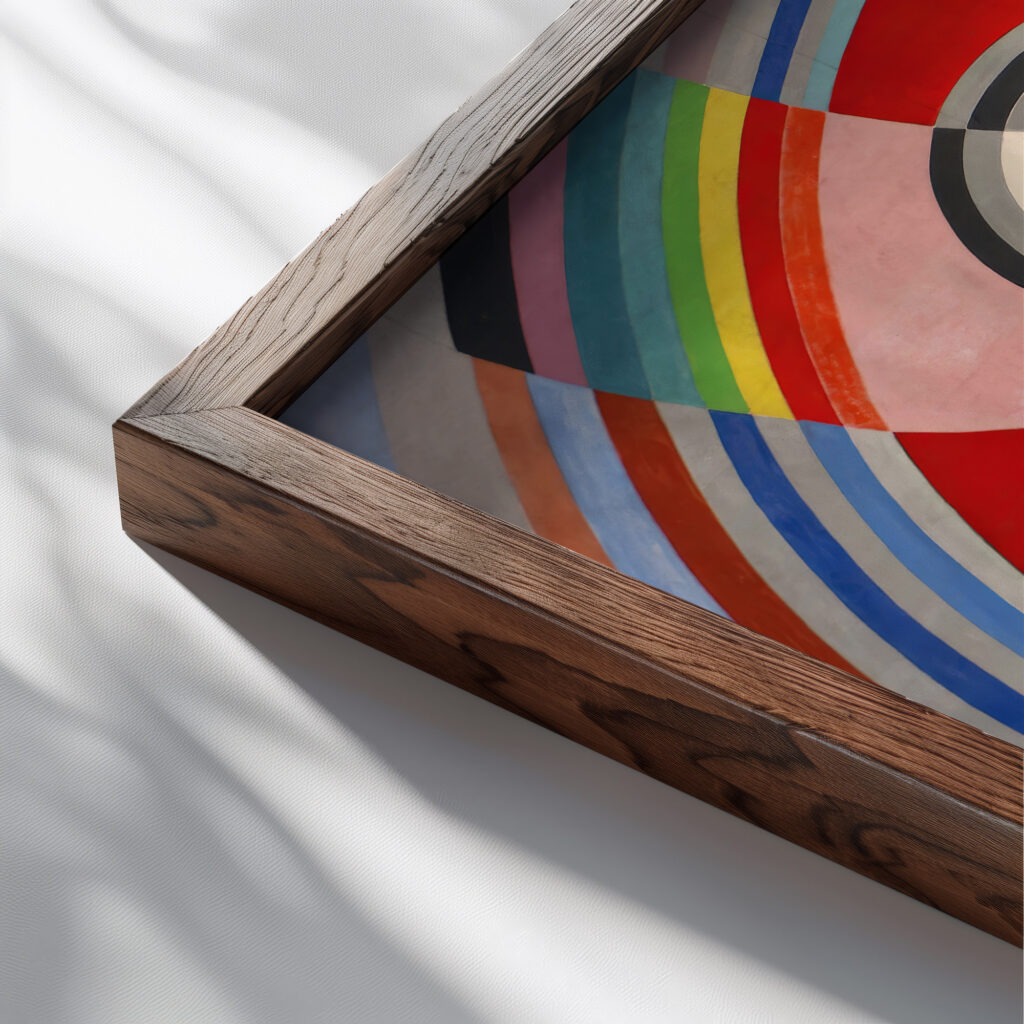 Rythme n°1 1938 Robert Delaunay close up dark wood mockup