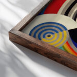Rythme n°2 1938 Robert Delaunay close up dark wood mockup
