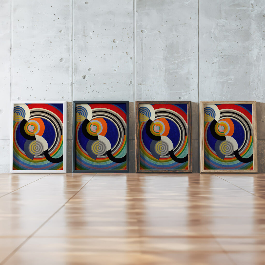Rythme n°2 1938 Robert Delaunay framed posters mockup