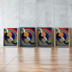 Rythme n°2 1938 Robert Delaunay framed posters mockup