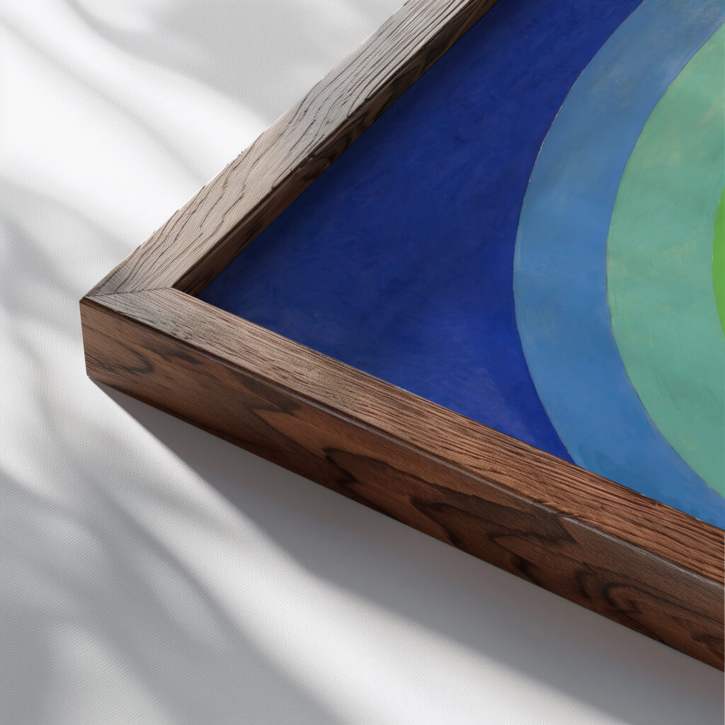 Rythme n°3 1938 Robert Delaunay close up dark wood mockup