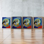 Rythme n°3 1938 Robert Delaunay framed posters mockup