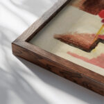 STUDIE ZU HELLEM SCHAUFENSTER STUDY FOR BRIGHT SHOP WINDOW August Macke close up dark wood mockup