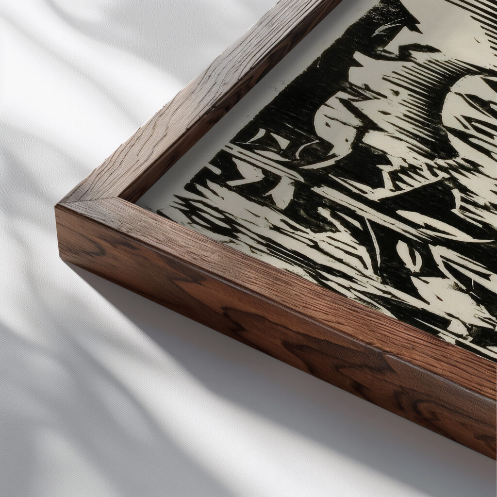 Sagemuhle 1925 Albert Muller close up dark wood mockup
