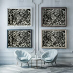 Sagemuhle 1925 Albert Muller framed posters mockup