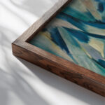 Sail boat circa 1914 Amadeo de Souza Cardoso close up dark wood mockup