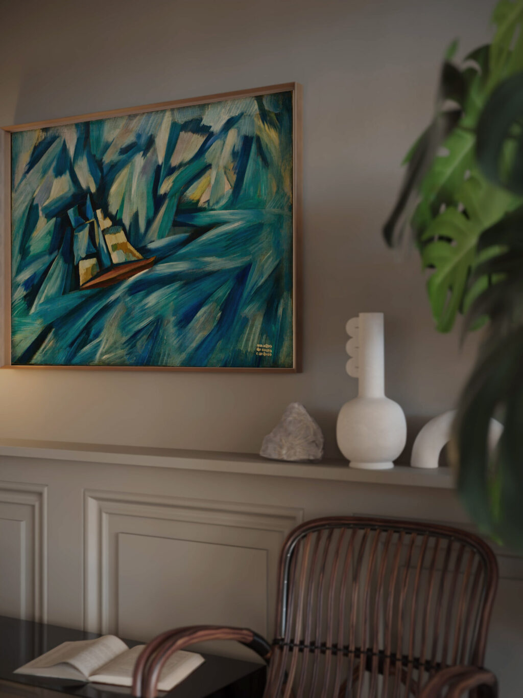 Sail boat circa 1914 Amadeo de Souza Cardoso video mockup