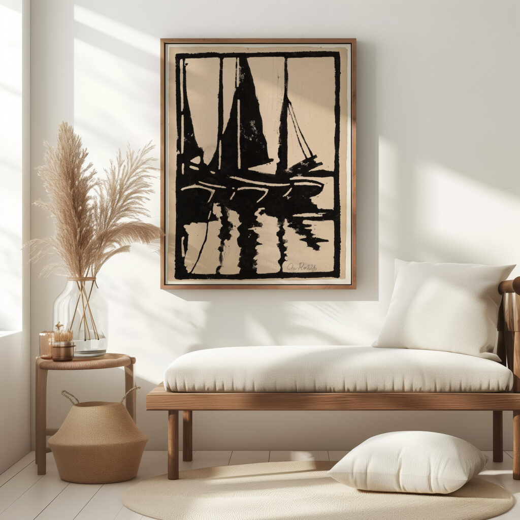 Sailboats in the Harbor 1905 1910 Christian Rohlfs 5 mockup